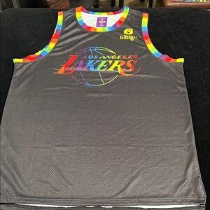 Los Angeles Lakers black and multicolored Basketball promotional Jersey
